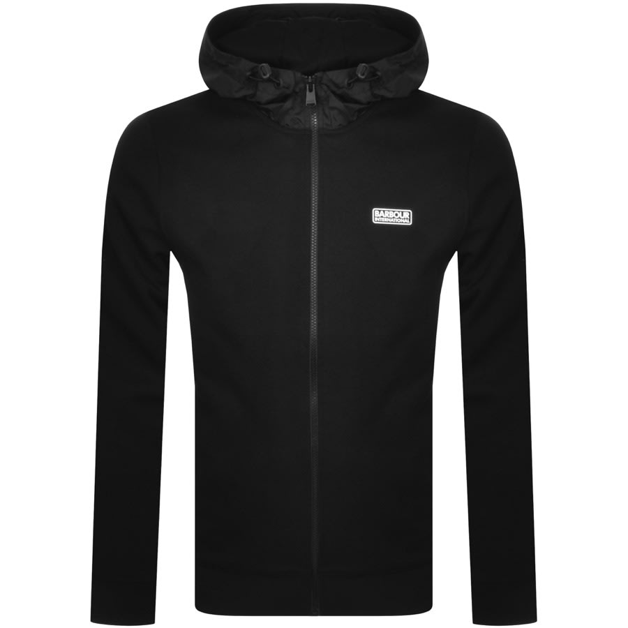 Alternative Image for ProductBarbour International Overstripe Hoodie Black1